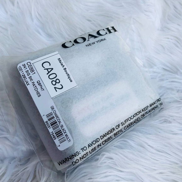 New 🎀 Coach 3 In 1 Wallet In Signature Canvas With Ski Patches - Picture 10 of 10